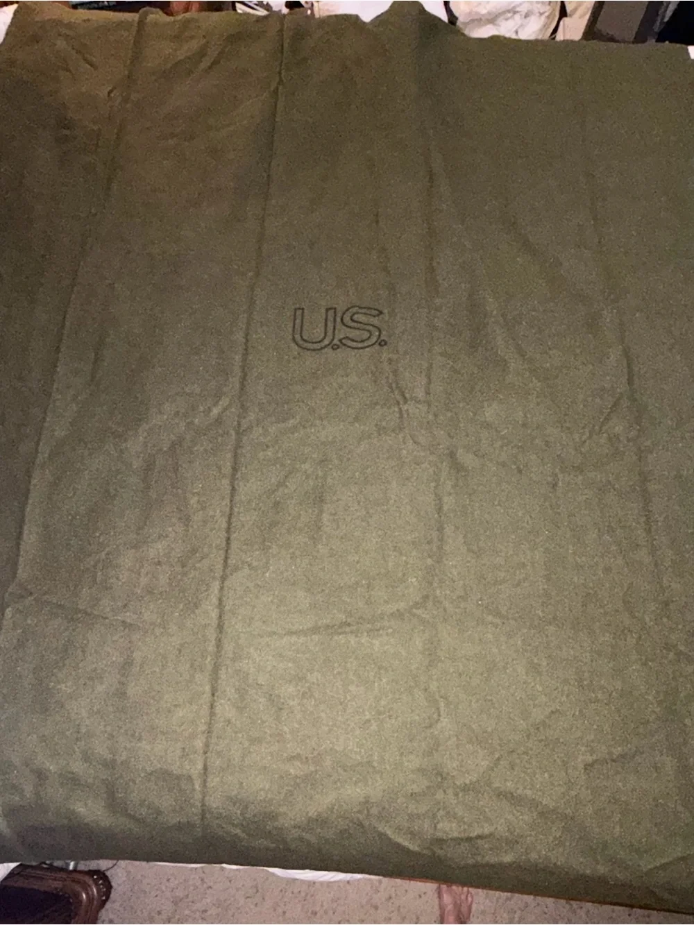 Like new Vintage US Wool Bed Blanket Military Issue No Flaws